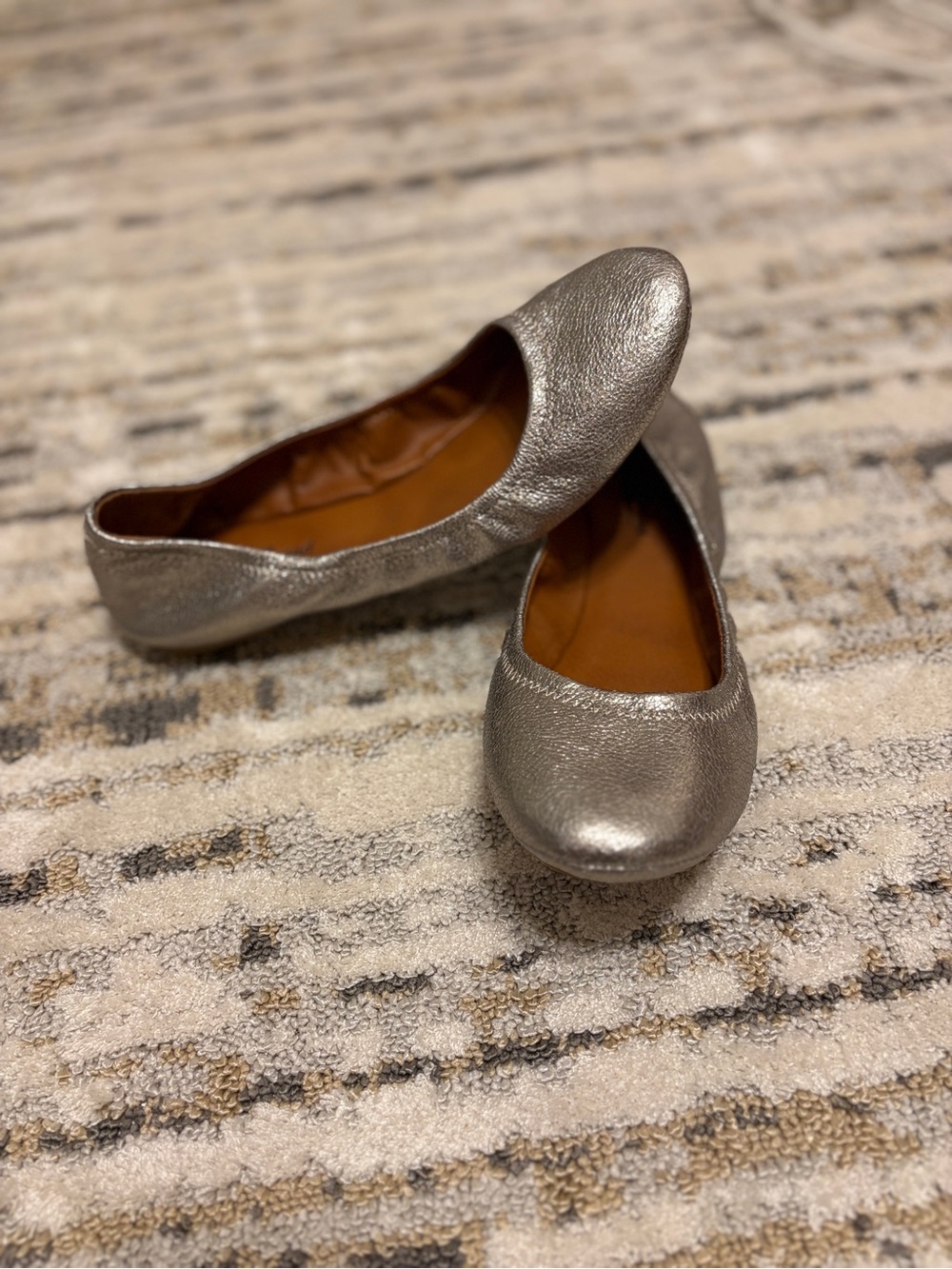 Lucky Brand | Metallic Silver Women's Ballet Flats